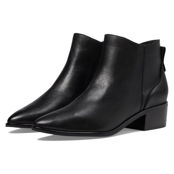 Cole Haan Shoes Vayda Black Leather Ankle Boots